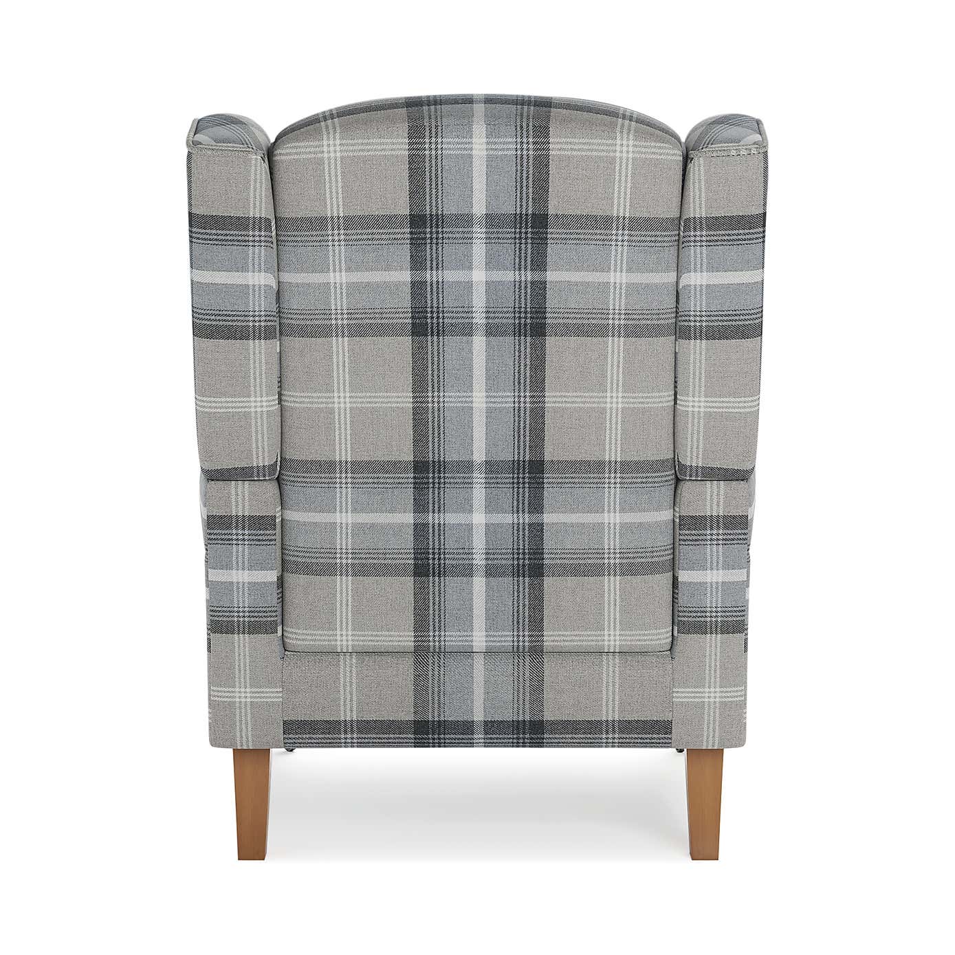 Oswald Grande Check Wingback Armchair