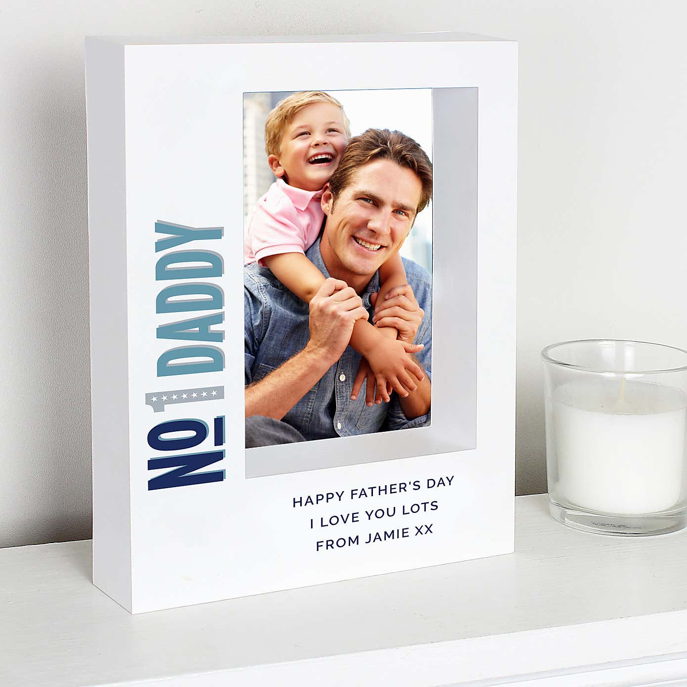 Personalised No.1 Box Photo Frame