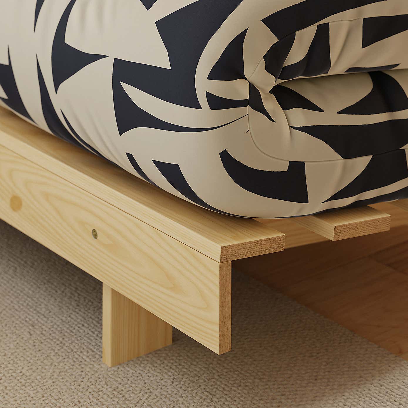 Mito Klipp Single Futon Natural Frame