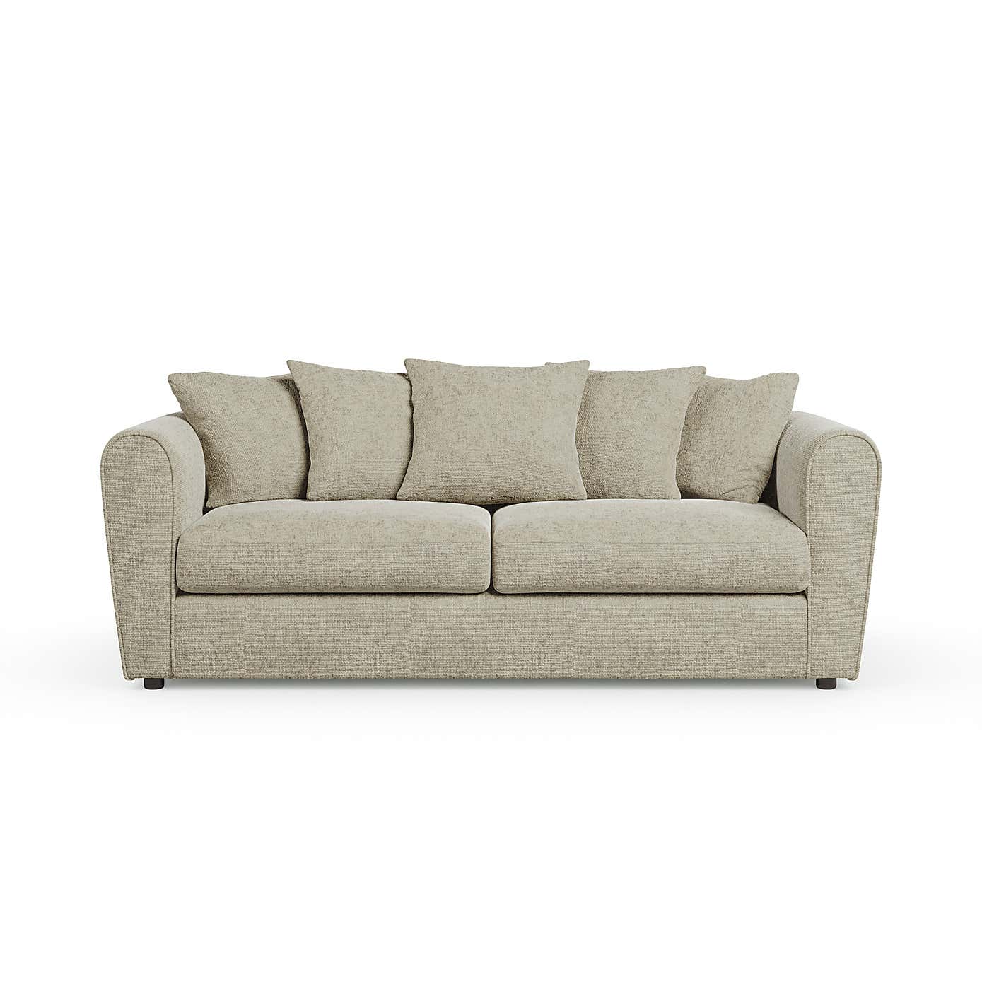 Blake Curved Arm Chunky Chenille 3 Seater Sofa