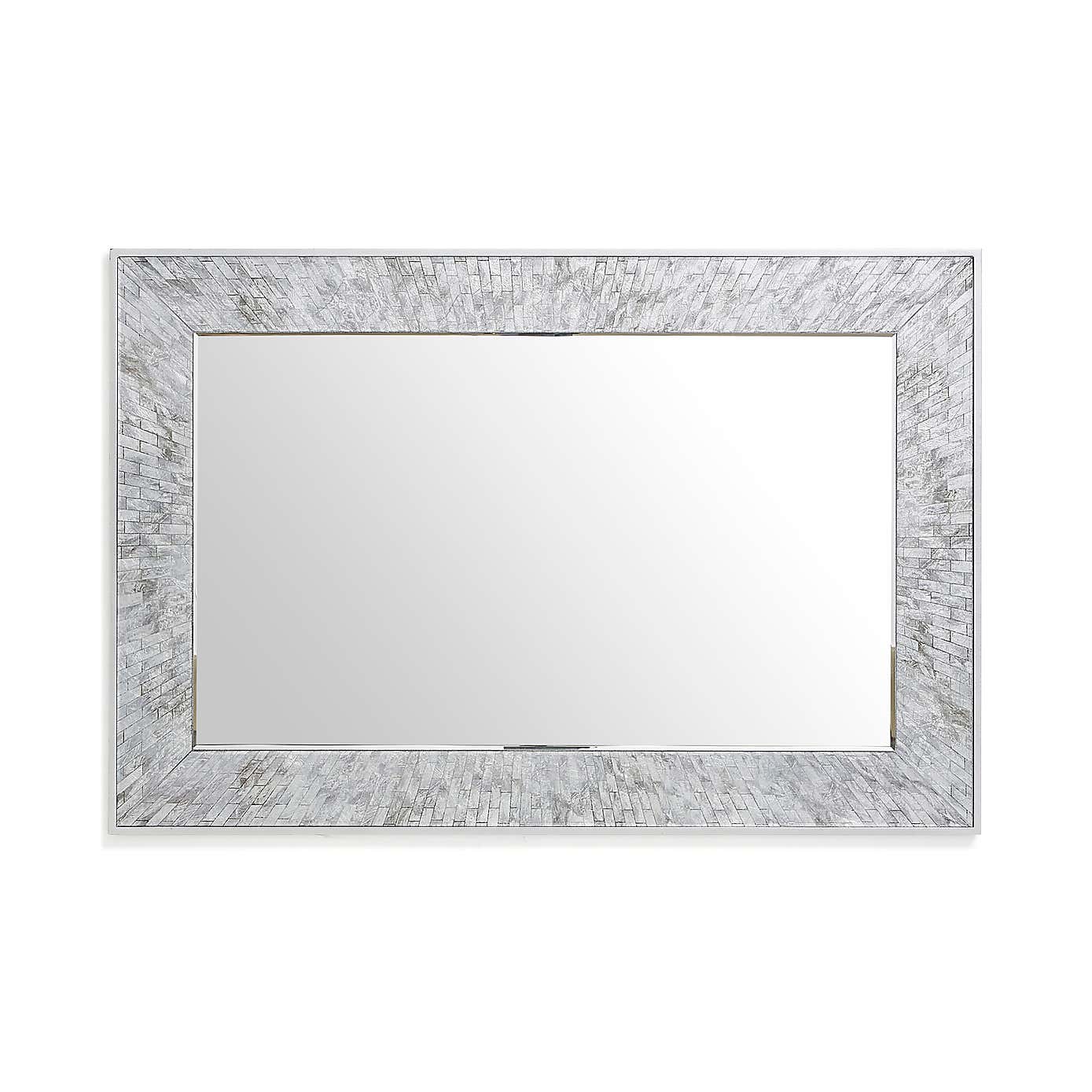 Luxe Tiled Over Mantle Wall Mirror