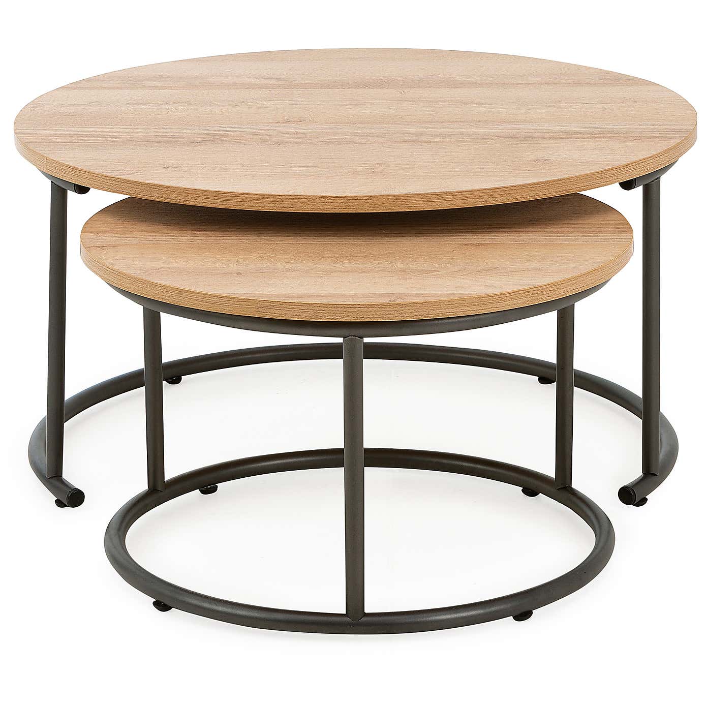 Fulton Oak Effect Set of 2 Coffee Tables