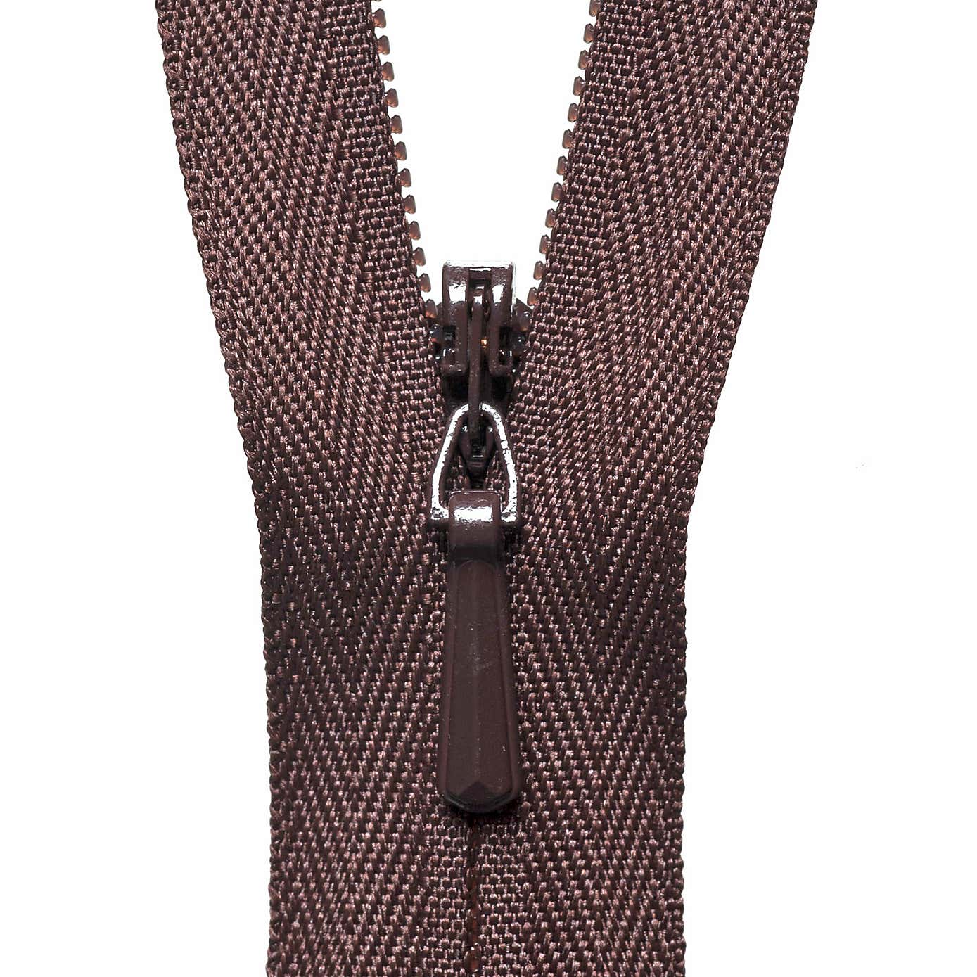Chocolate Concealed Zip