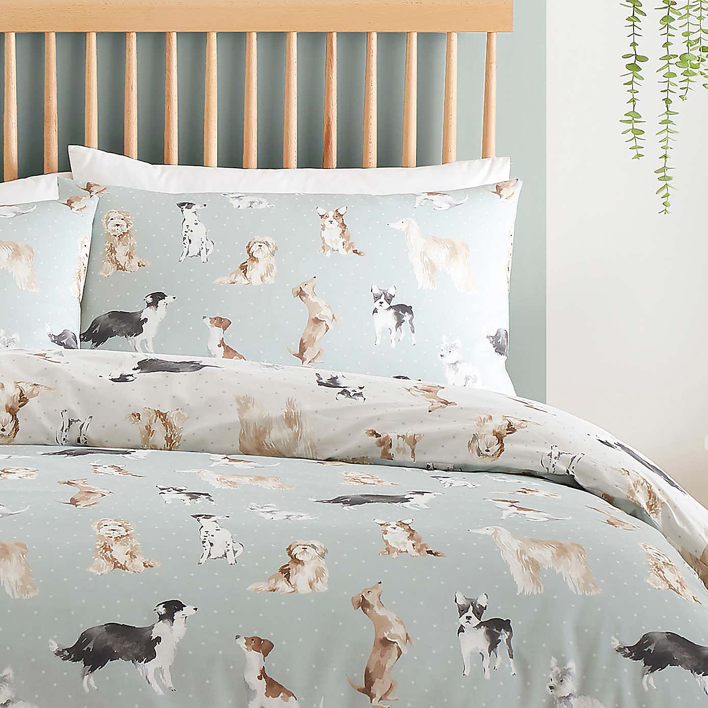 Cute Dogs Polycotton Duvet Cover & Pillowcase Set