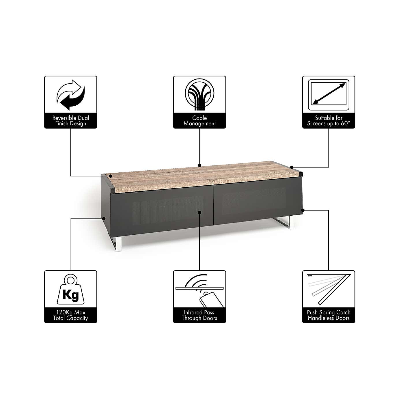 Panorama Wide TV Stand, 120cm