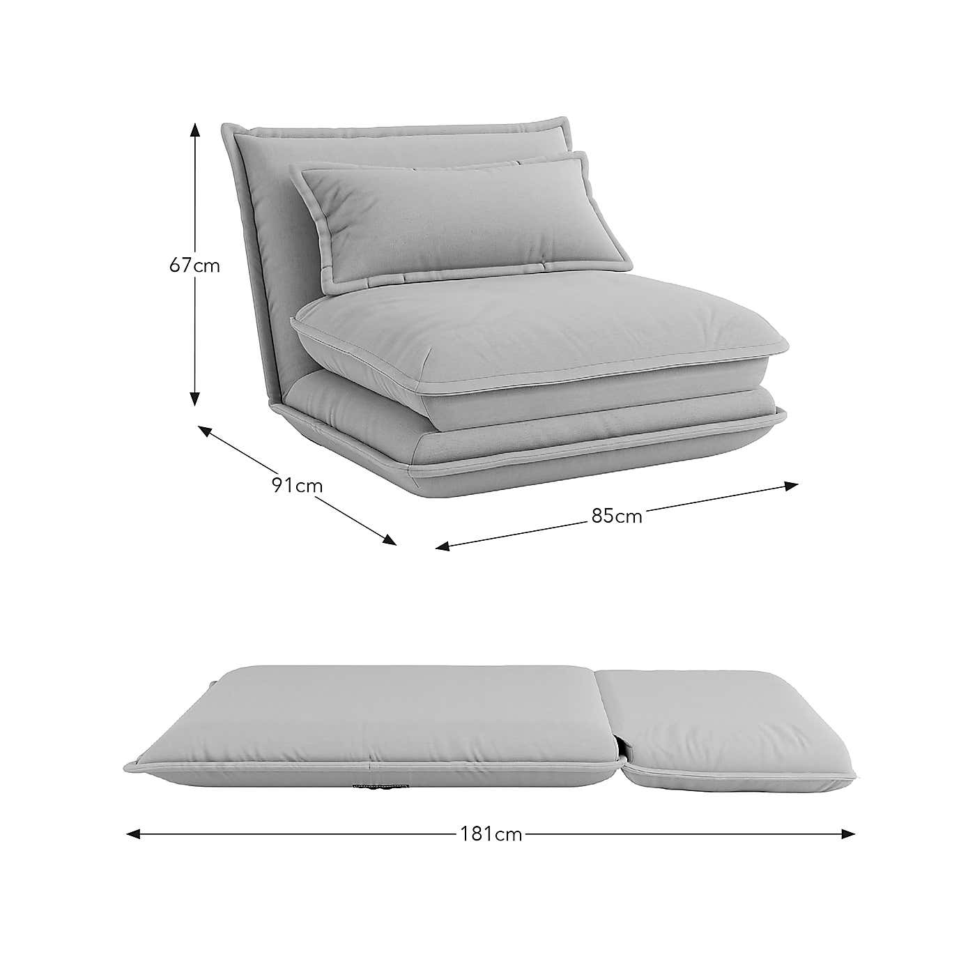 Jackson Flatweave Foldable Single Sofa Bed