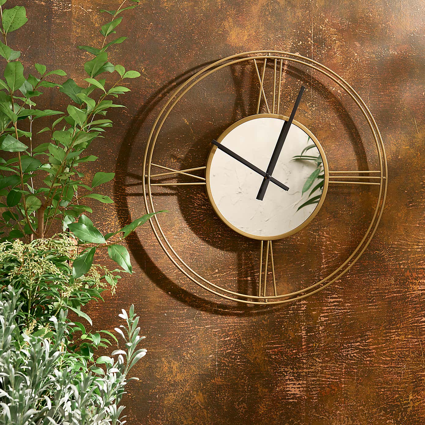 Indoor Outdoor Luxe Gold Clock 60cm
