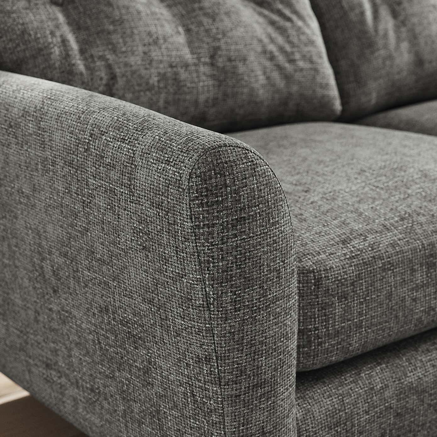 Sven Chunky Chenille Large Corner Chaise Sofa