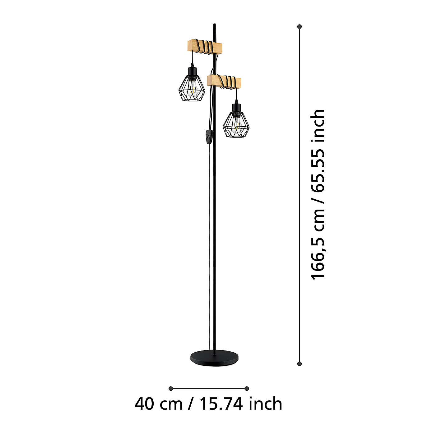 EGLO Townshend Industrial 2 Light Floor Lamp