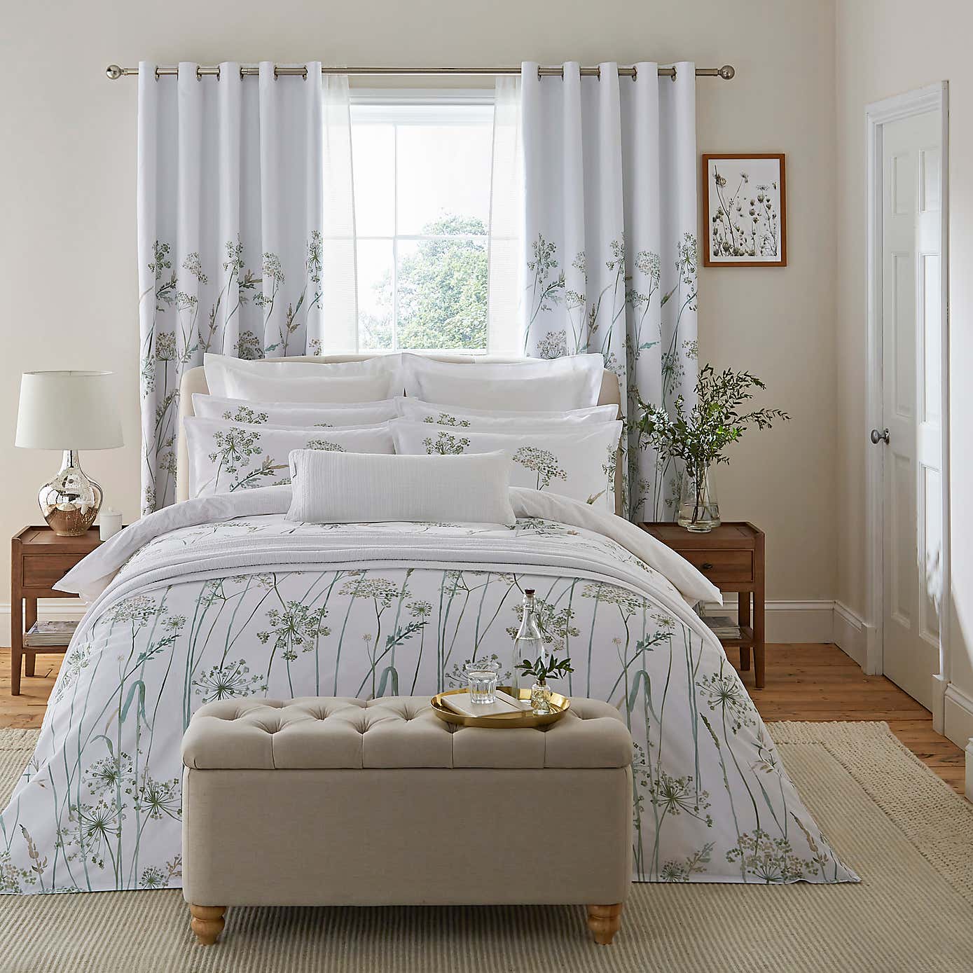 Dorma Purity Meadow 100% Cotton Duvet Cover and Pillowcase Set