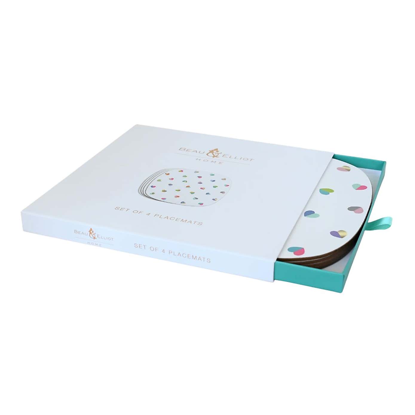 Mini Confetti Set of 4 Placemats in Drawer Gift Box