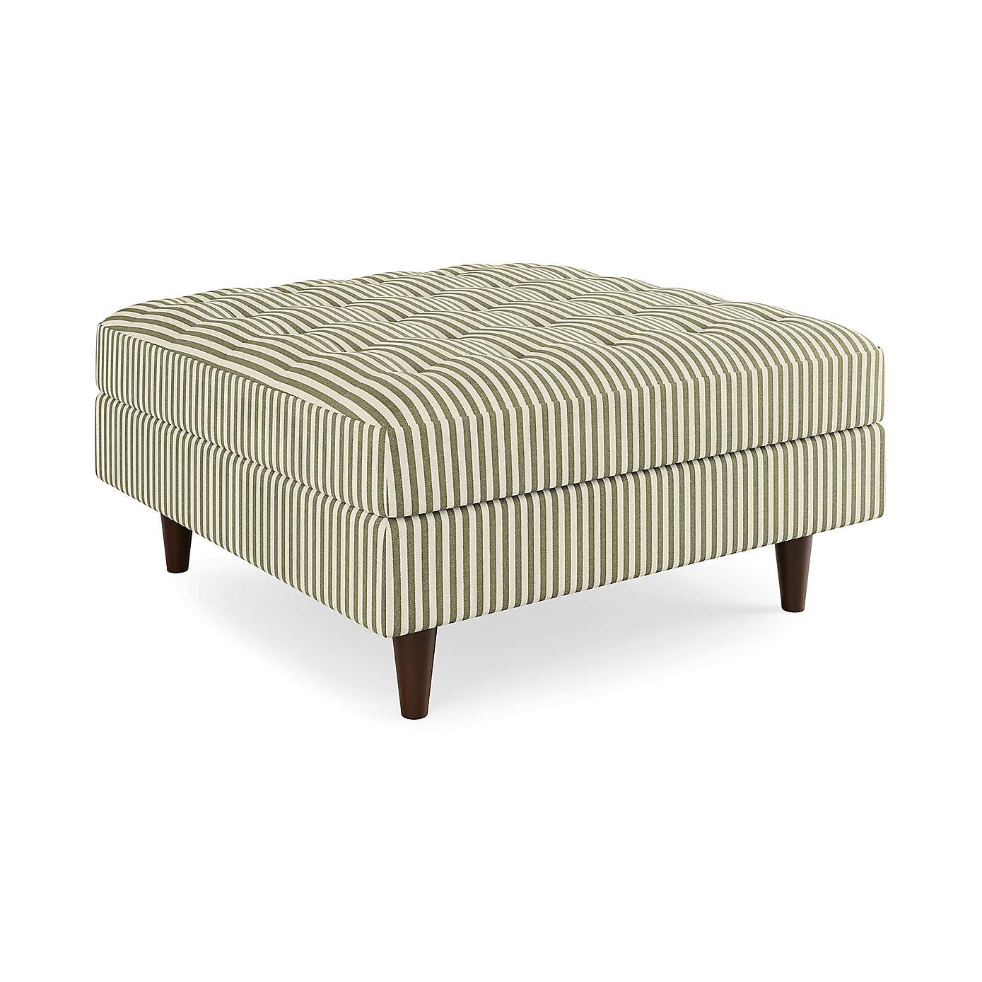 Zoe Square Storage Footstool, Pinstripe