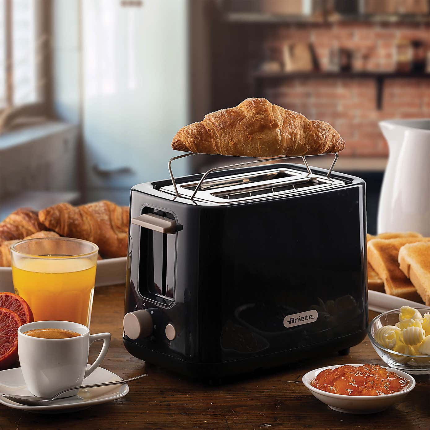 Ariete Breakfast Line 2 Slice Dark Grey Toaster