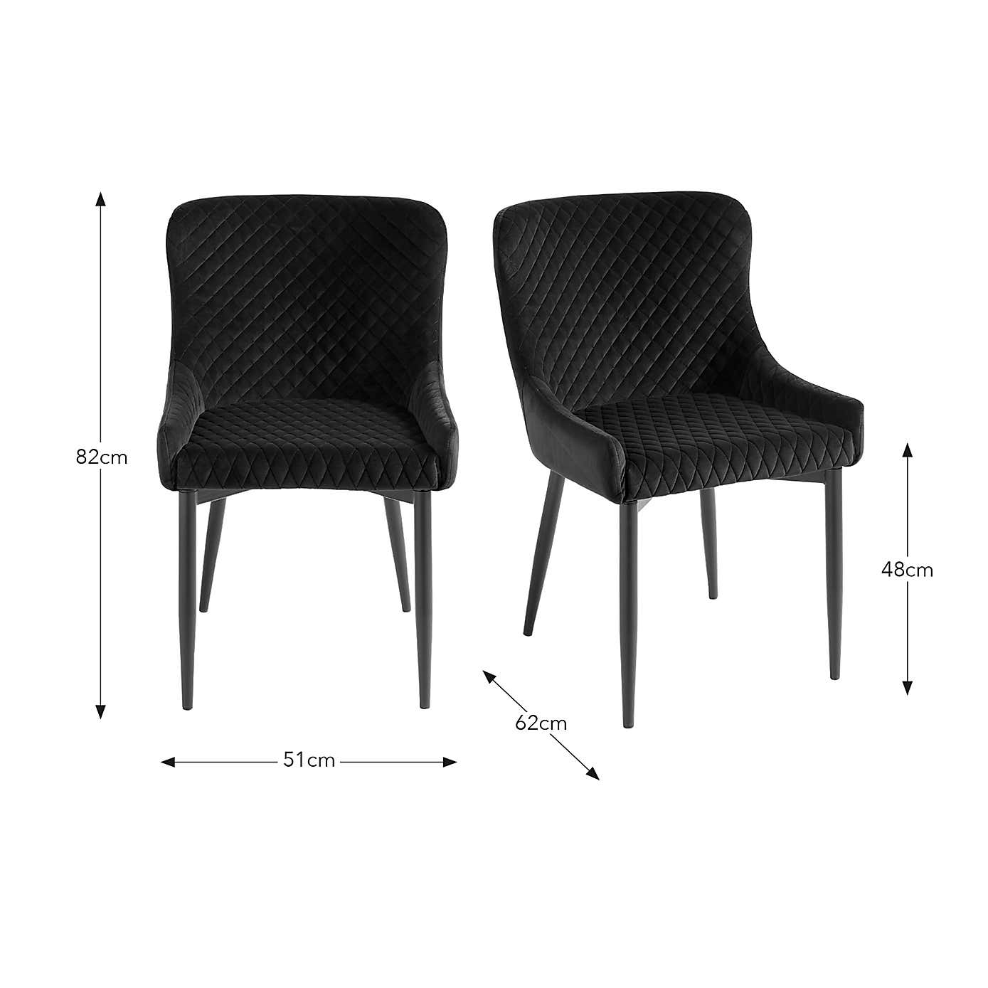 Set of 2 Montreal Dining Chairs, Faux Leather
