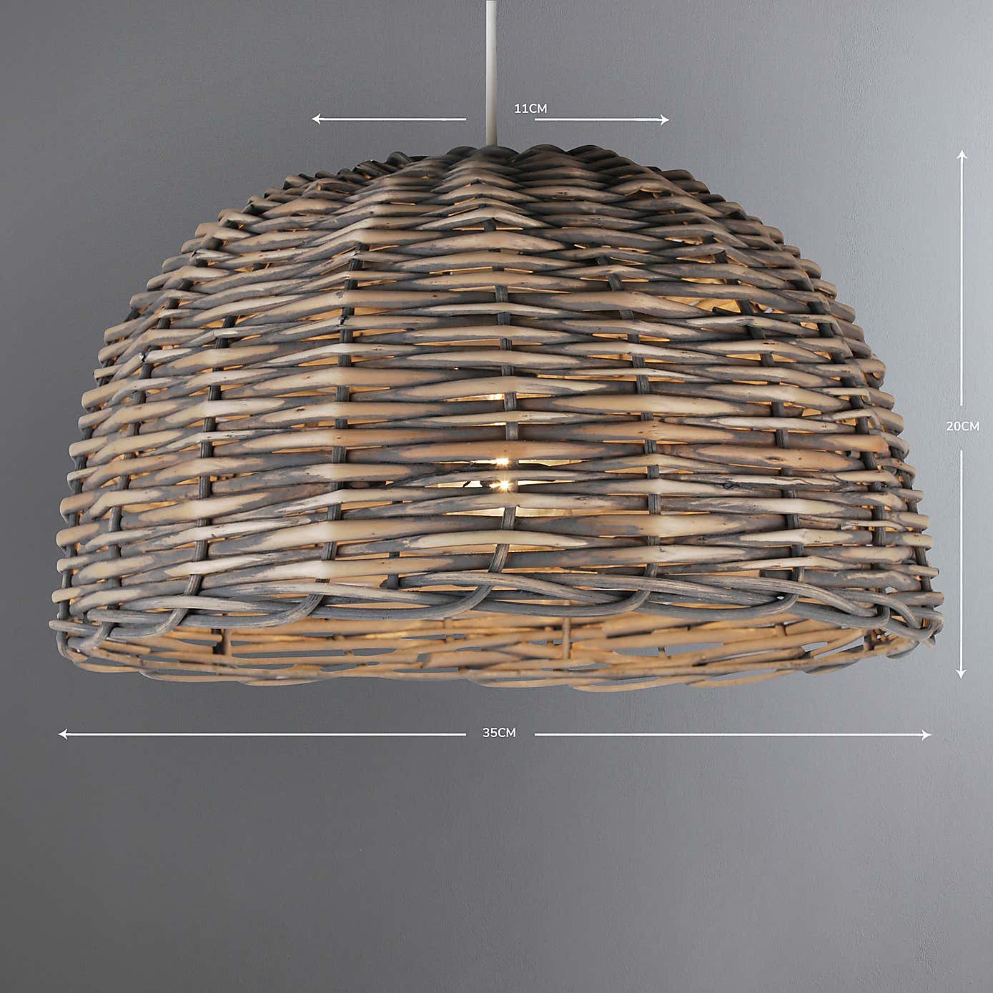 Lari Split Weave Grey Easy Fit Pendant Shade