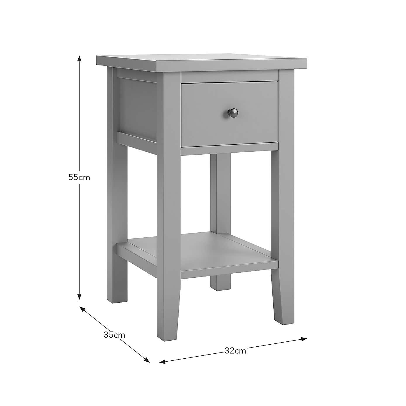 Lynton 1 Drawer Small Bedside Table