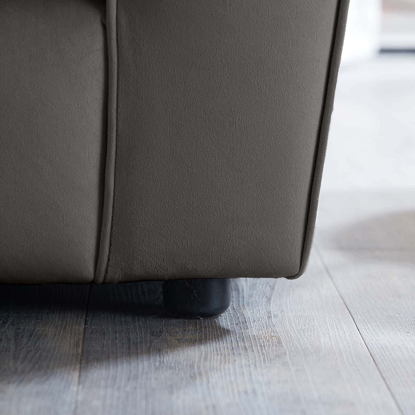 Blake Opulent Velvet Curved Quilted Arm Corner Sofa