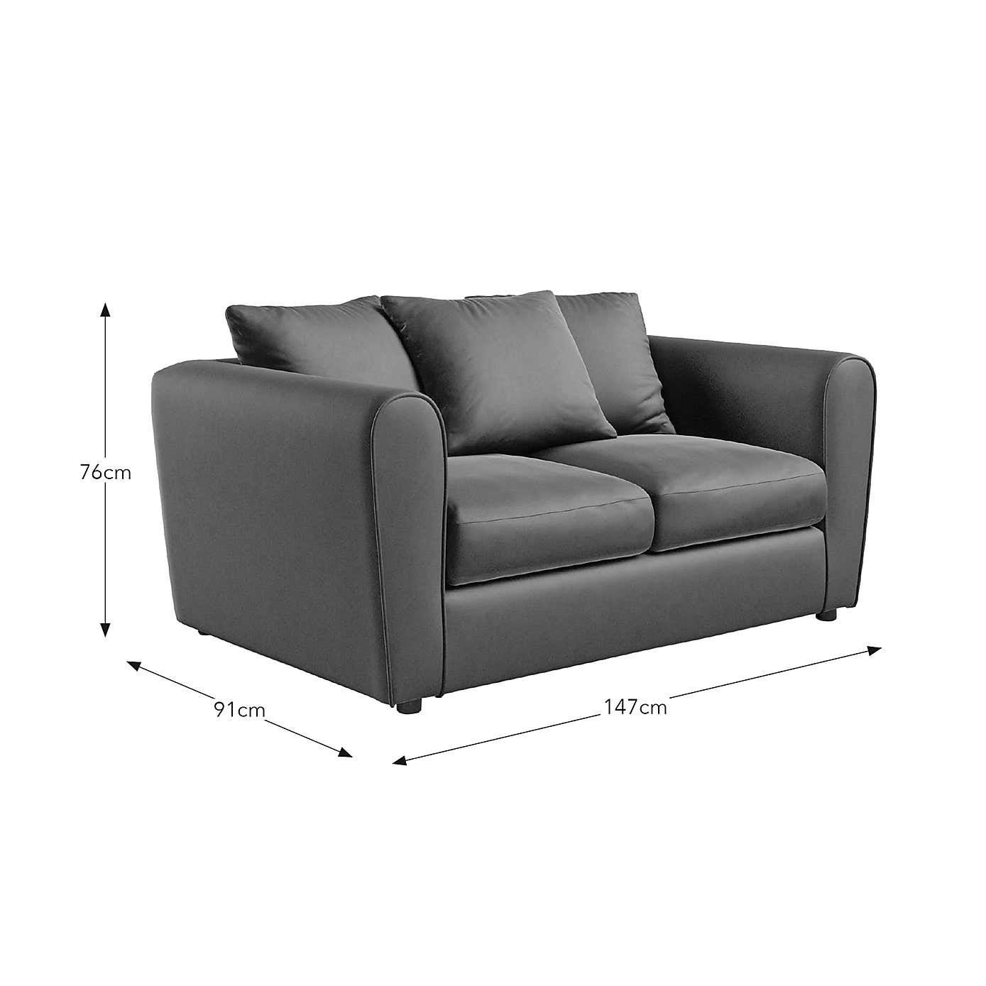 Blake Curved Arm Opulent Velvet 2 Seater Sofa