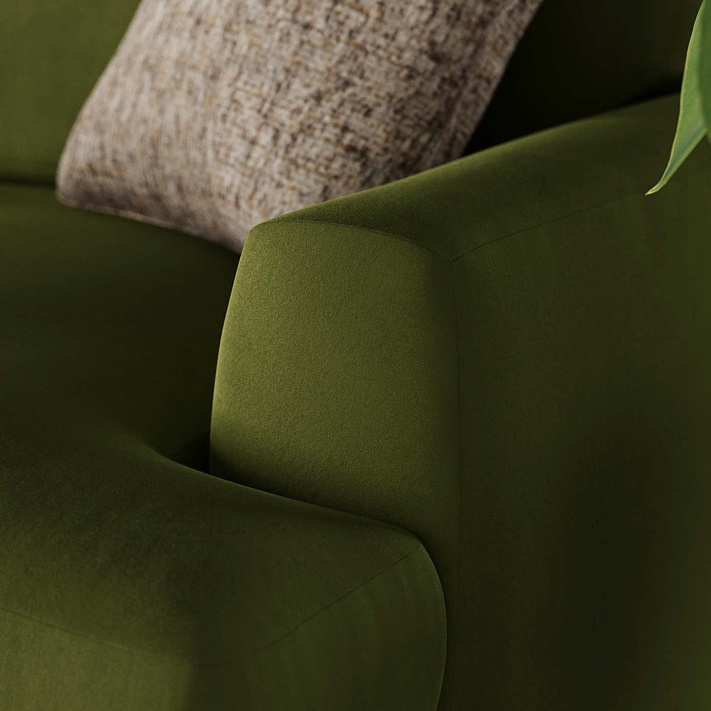 Lawson Matte Plush Velvet Corner Chaise Sofa