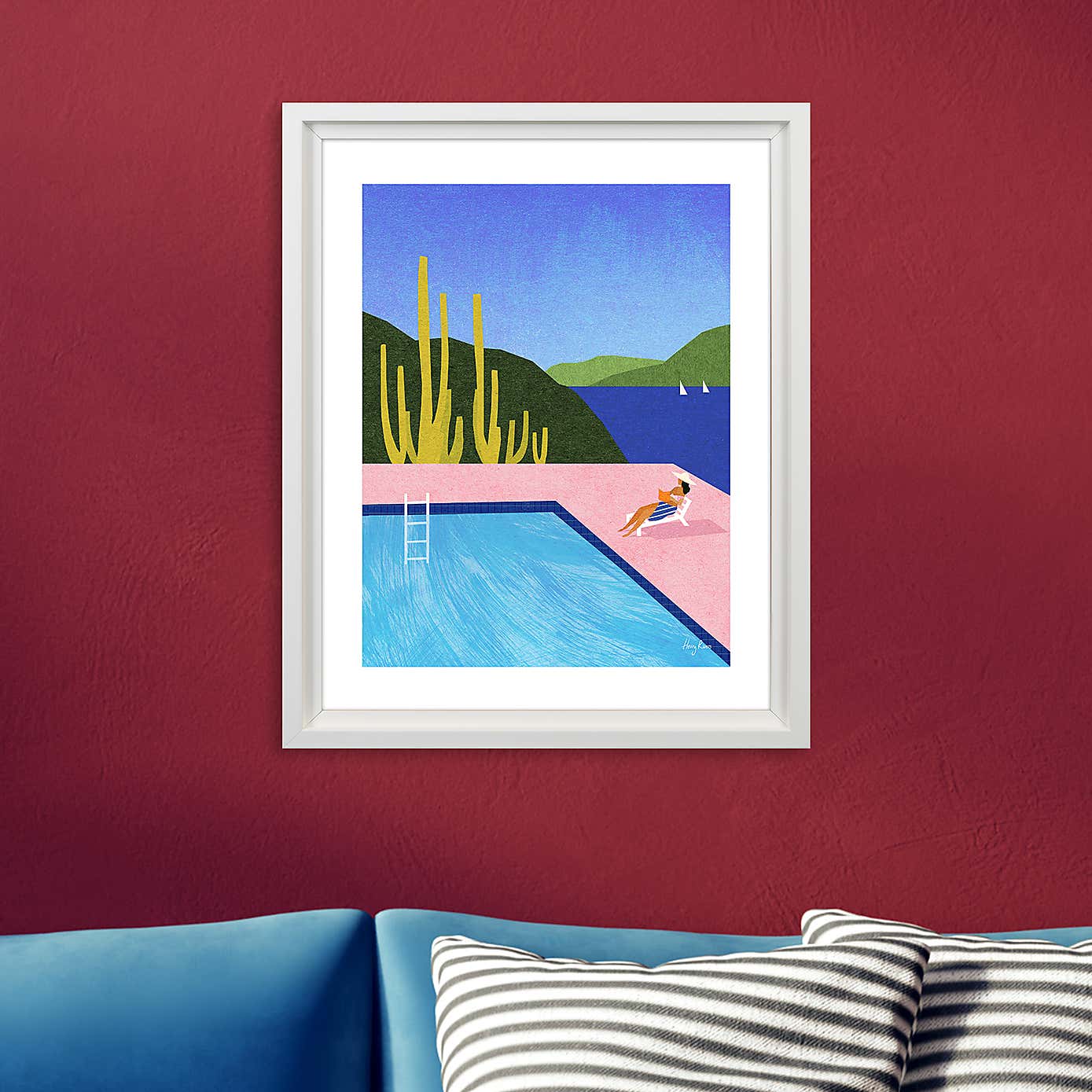 The Art Group Swimming Pool I Framed Print