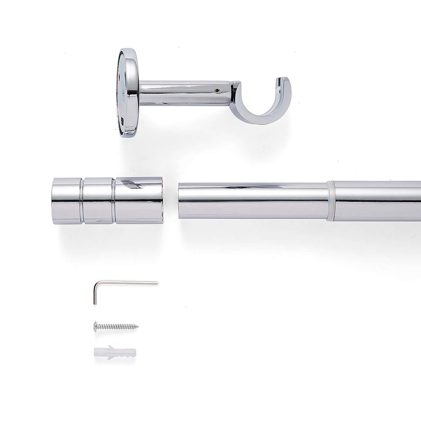 Cylinder Extendable Metal Eyelet Curtain Pole