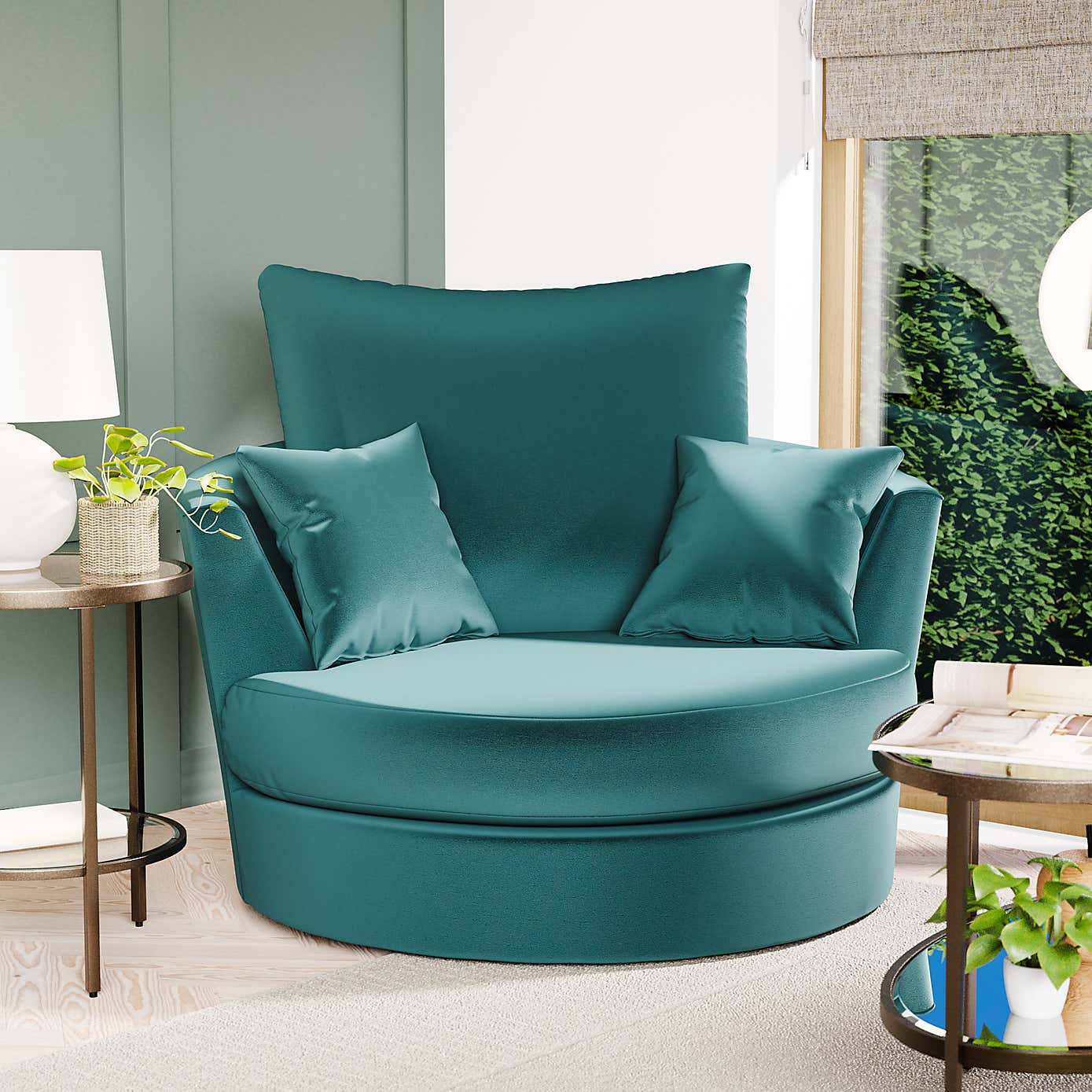 Blake Opulent Velvet Swivel Chair