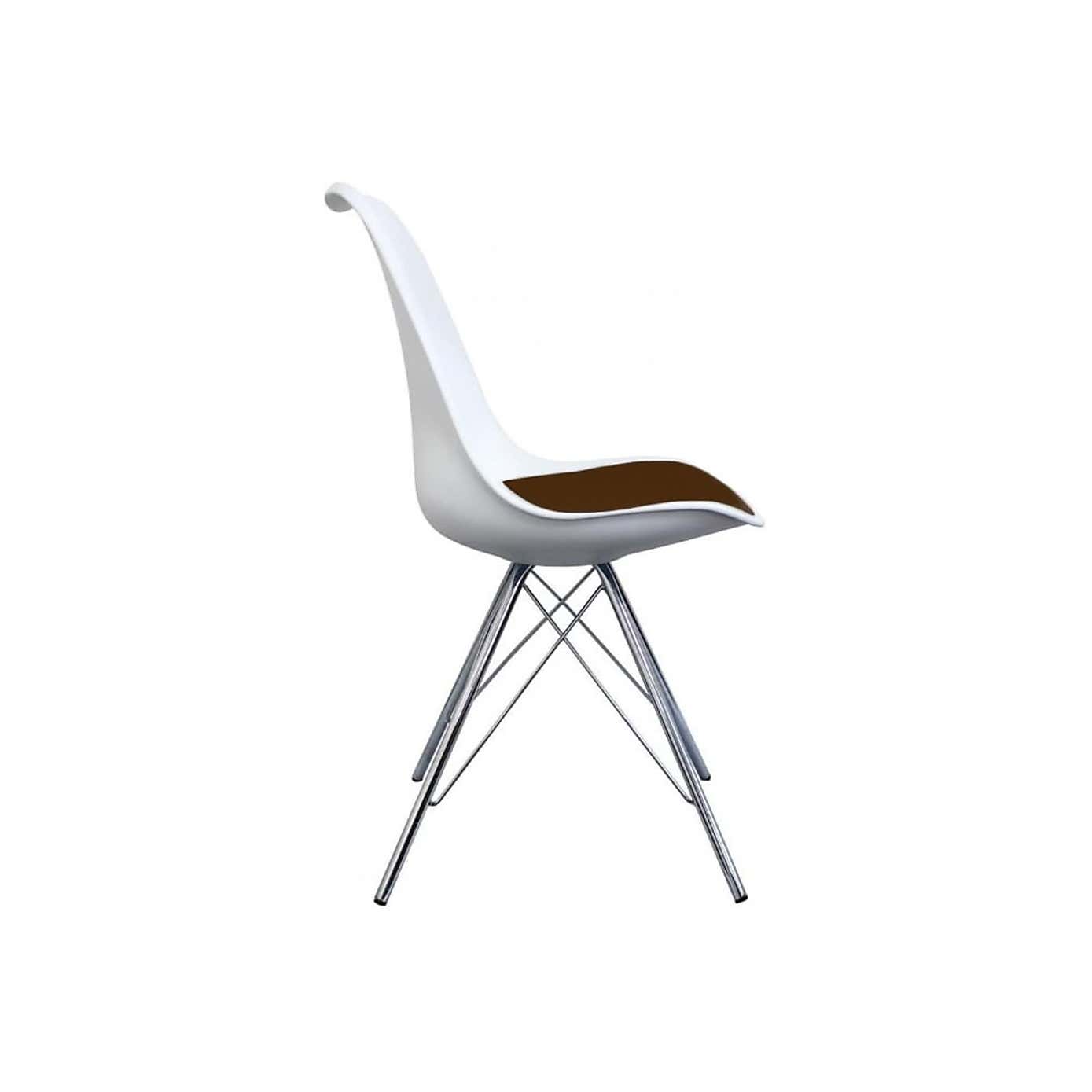 Fusion Living Soho White Plastic Dining Chair
