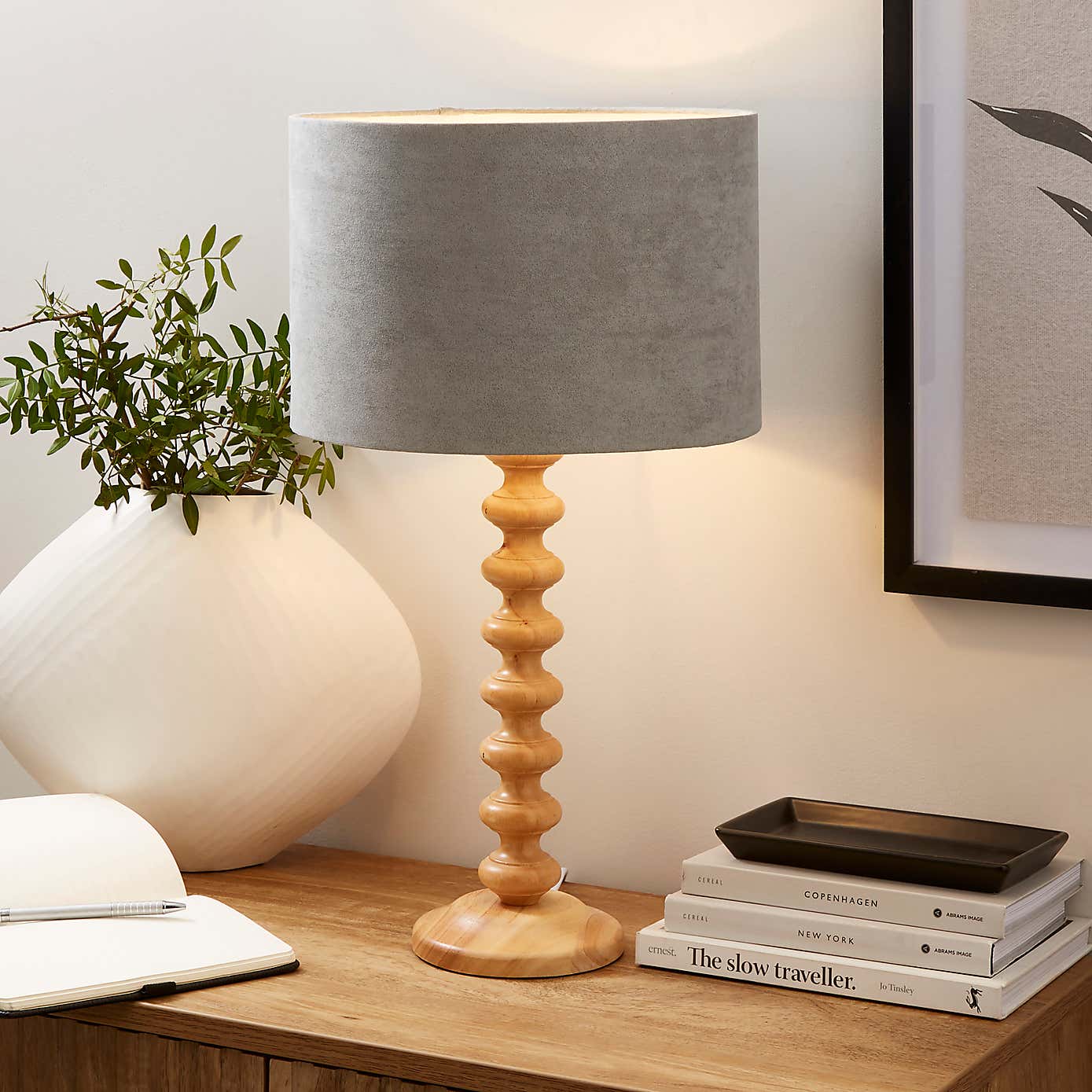 Iona Suede Drum Lamp Shade