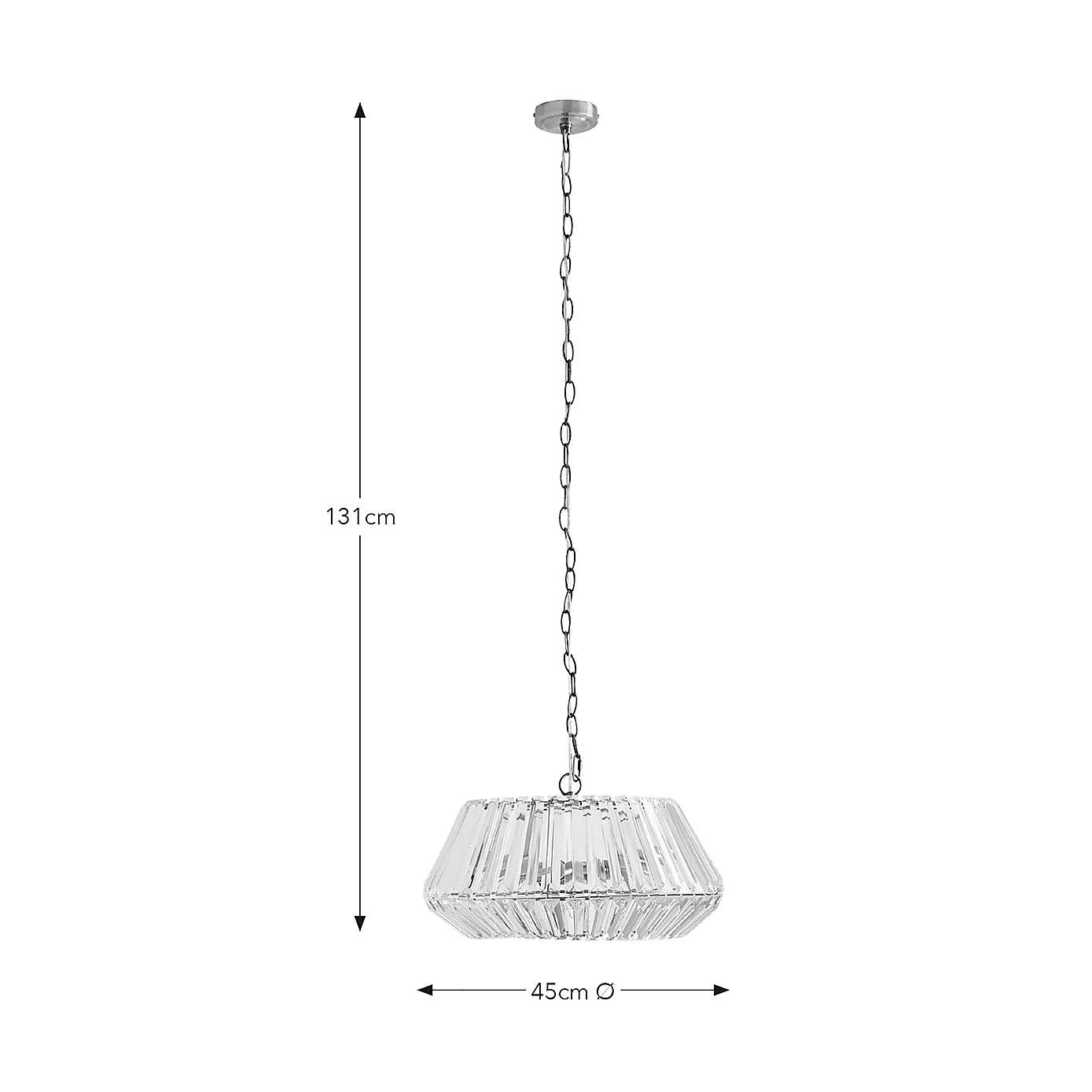 Hurley 3 Light Adjustable Diamond Pendant Light