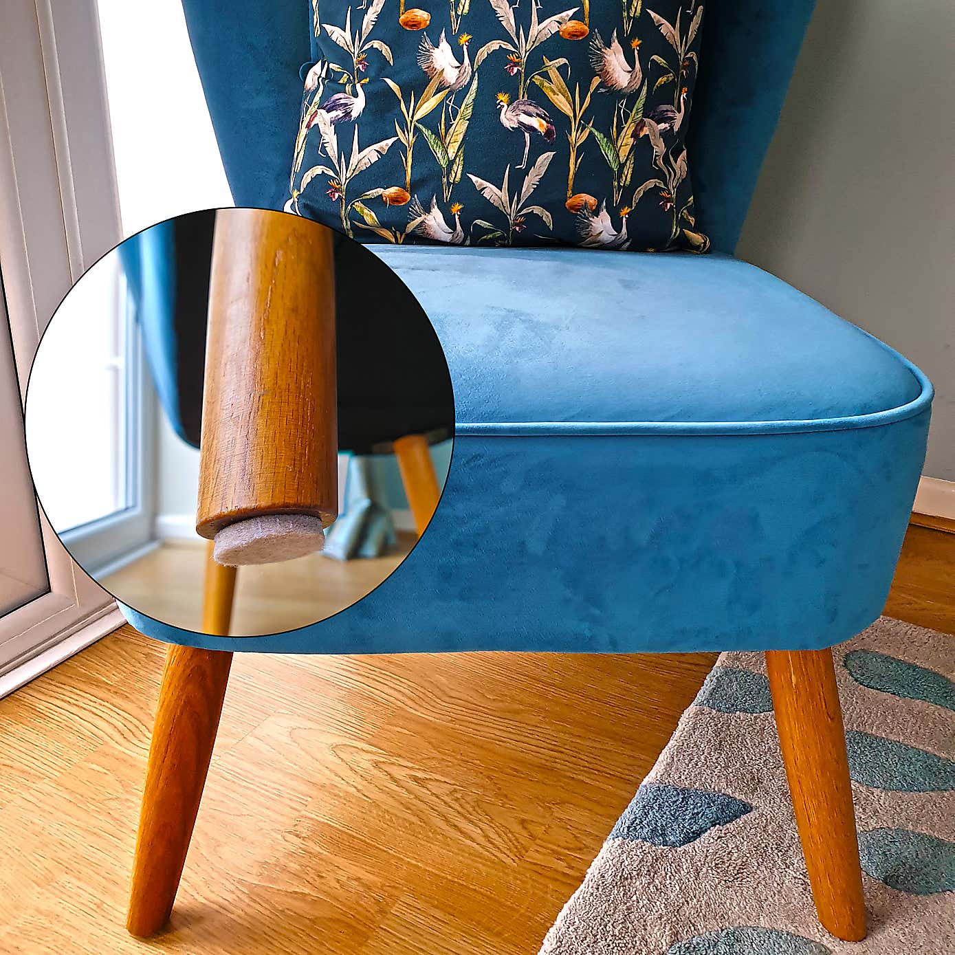 Felt Gard Pads Round 38mm Pack of 8 Natural