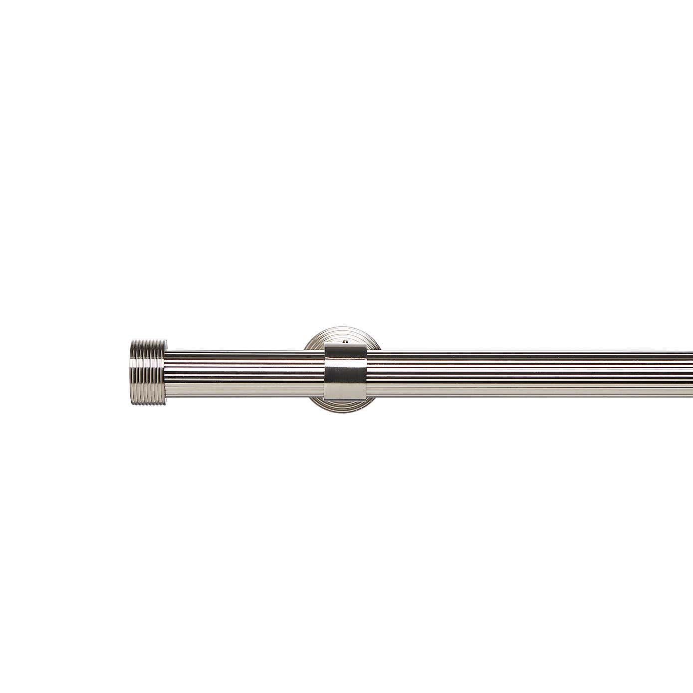 Ribbed Metal Extendable Eyelet Curtain Pole 25/28mm