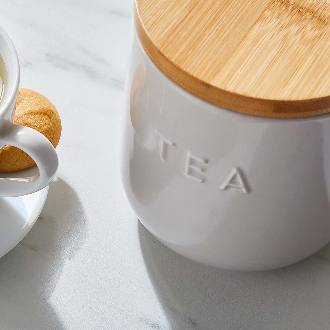 Ceramic Coffee Canister Grey