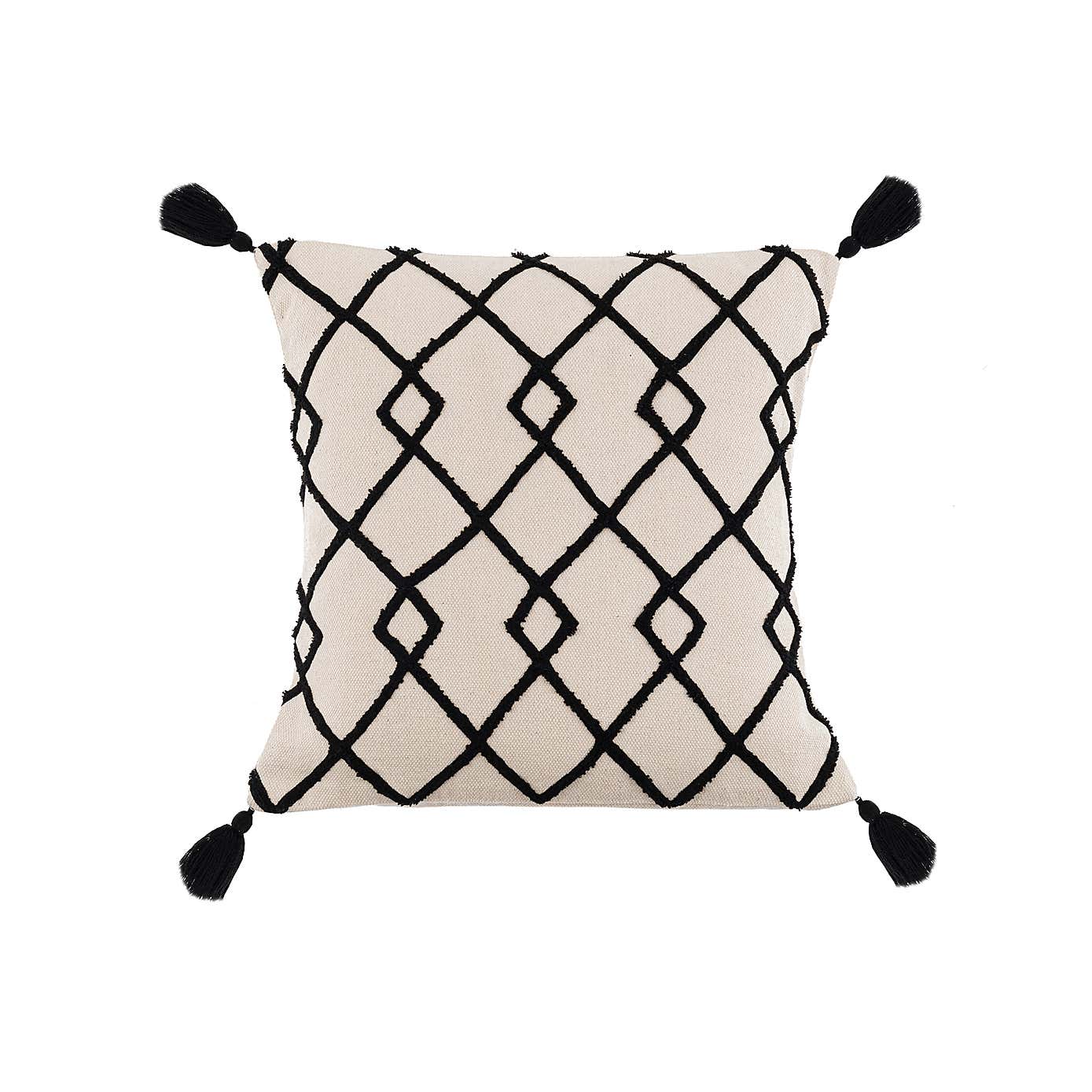 Global Trellis Tassel Cushion Cover