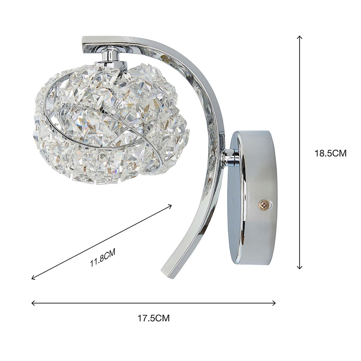 Cecilie Glass Wall Light Twin Pack