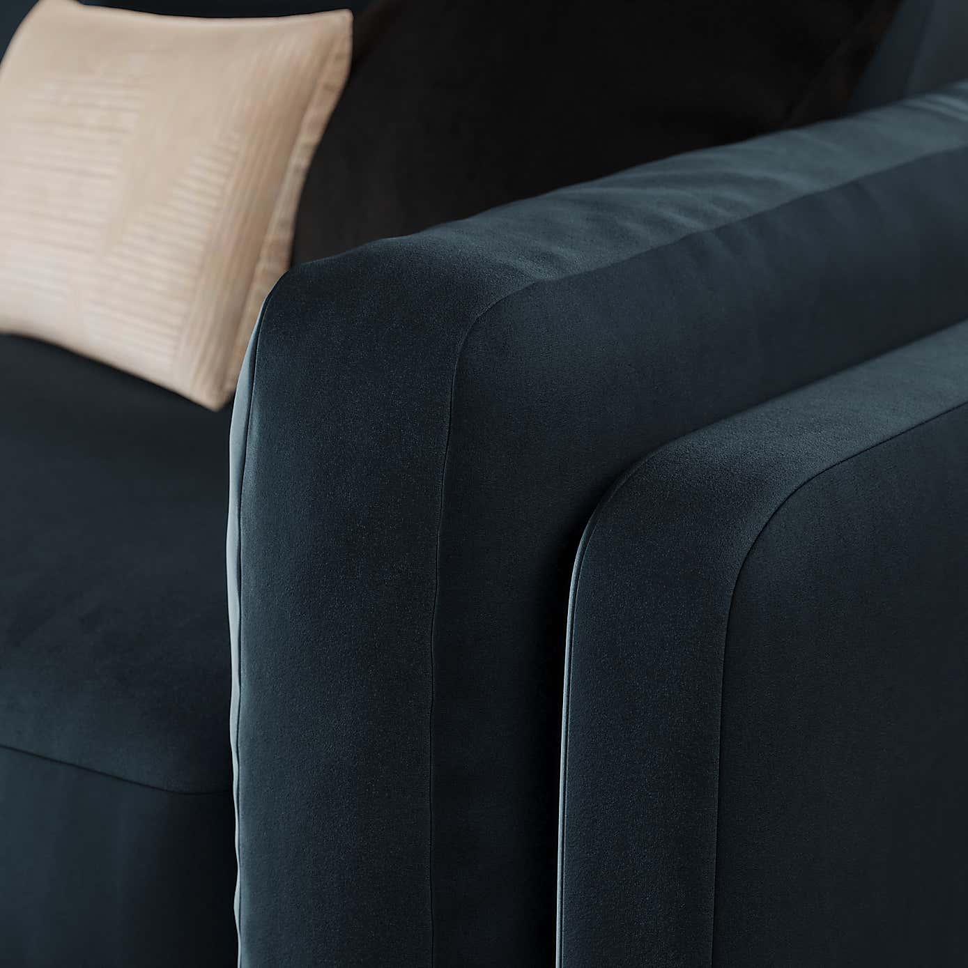 Newton Matte Plush Velvet 2 Seater Sofa