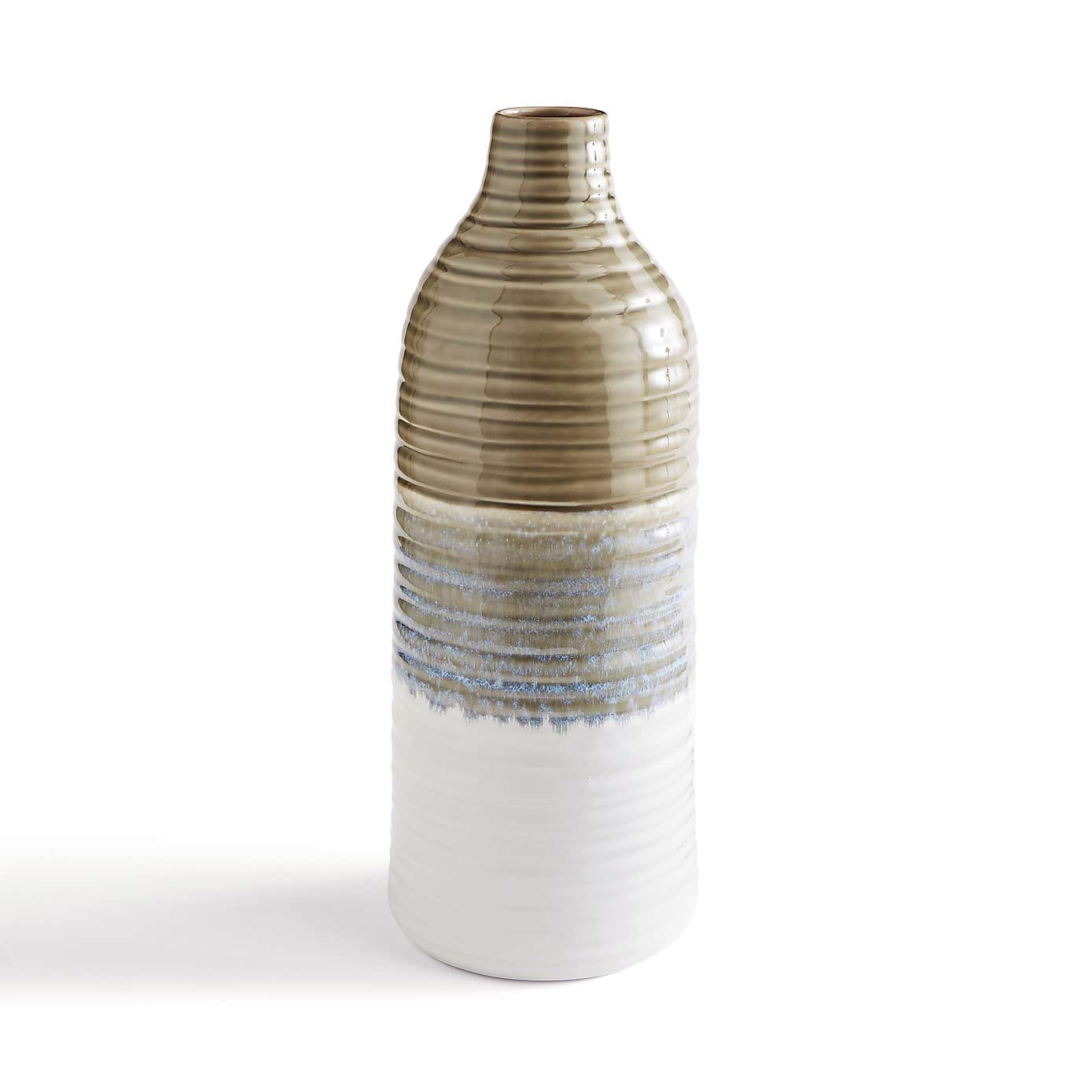 Reactive Glaze Striped Vase