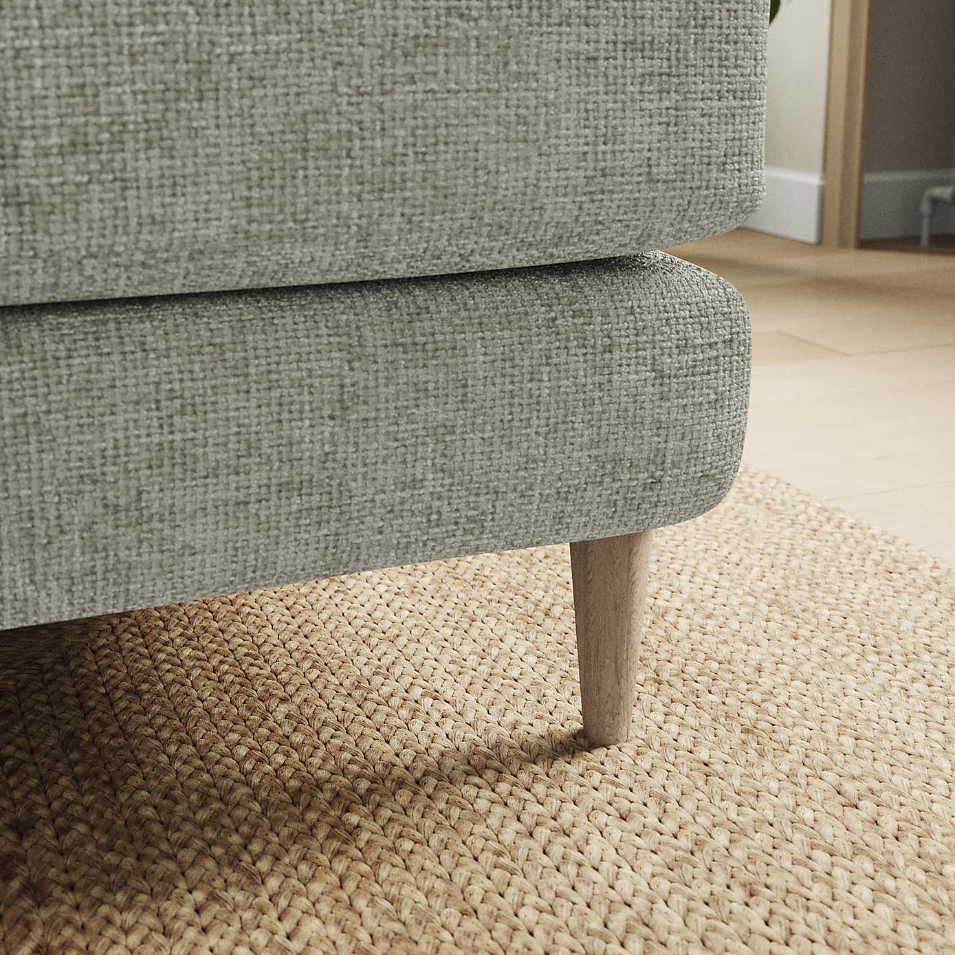 Sven Chunky Chenille Corner Chaise Sofa