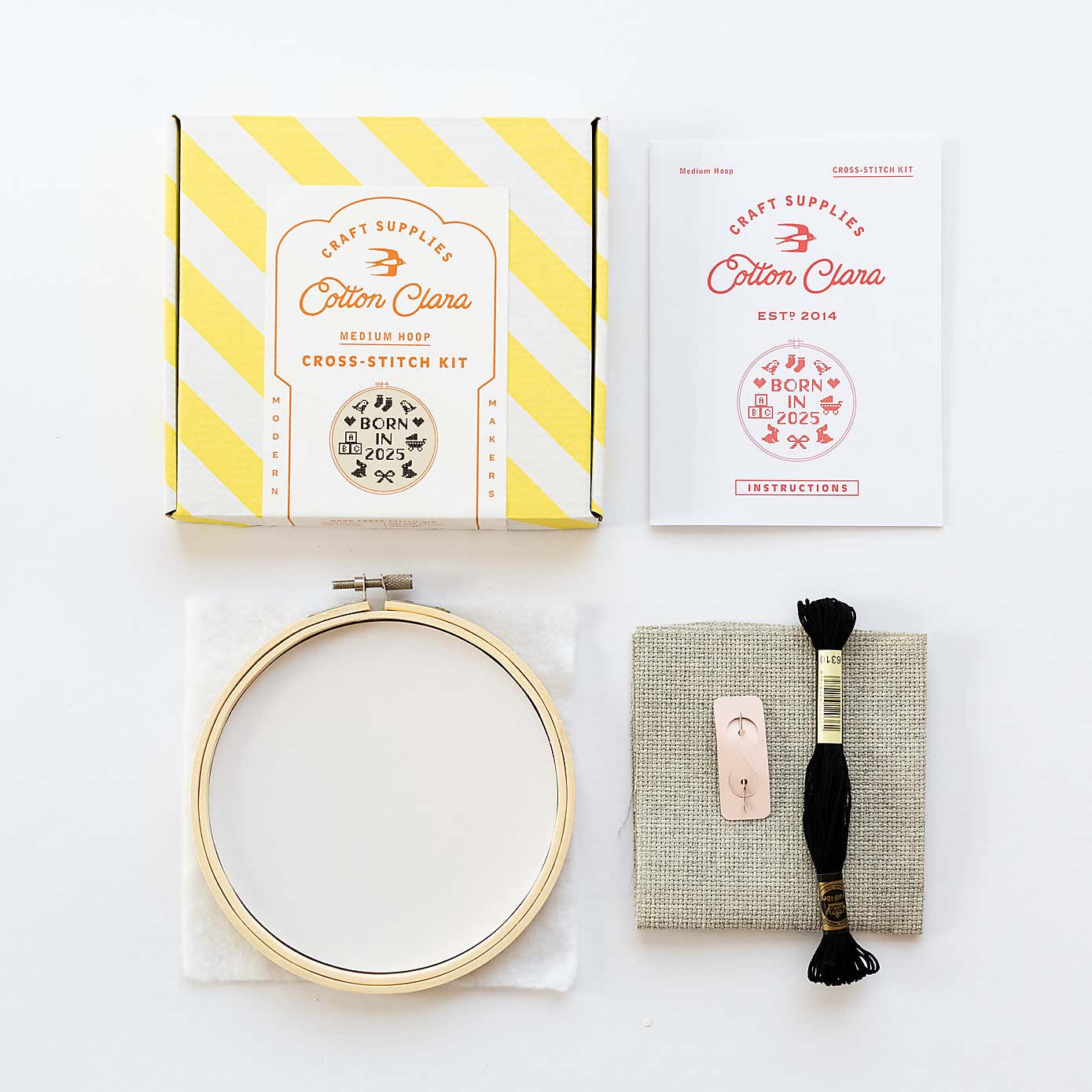 Cotton Clara Born in 2025 Cross Stitch Kit