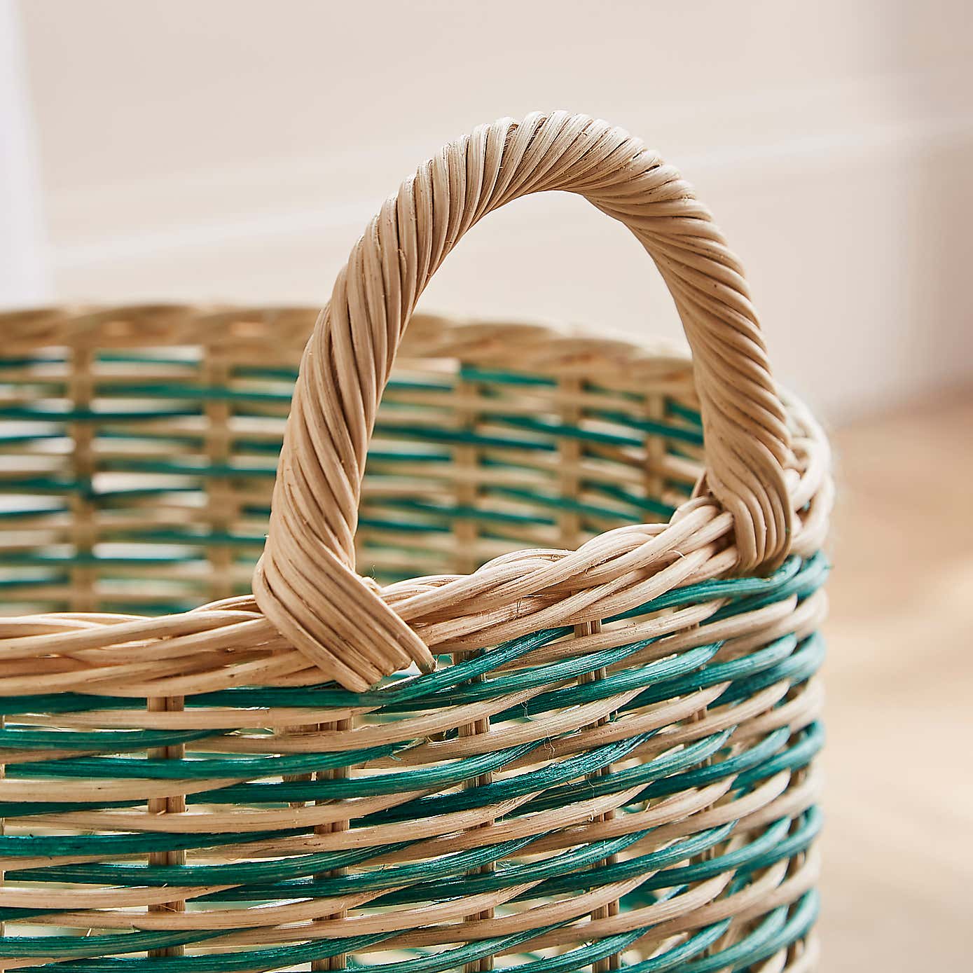 Round Woven Rattan Basket