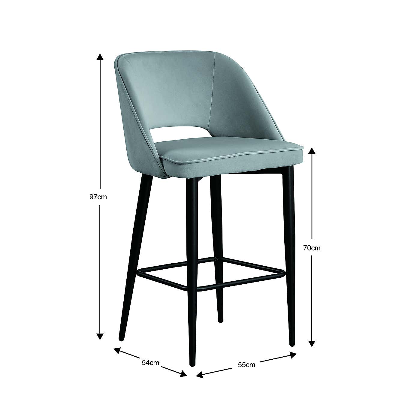 Lillia Velvet Bar Stool