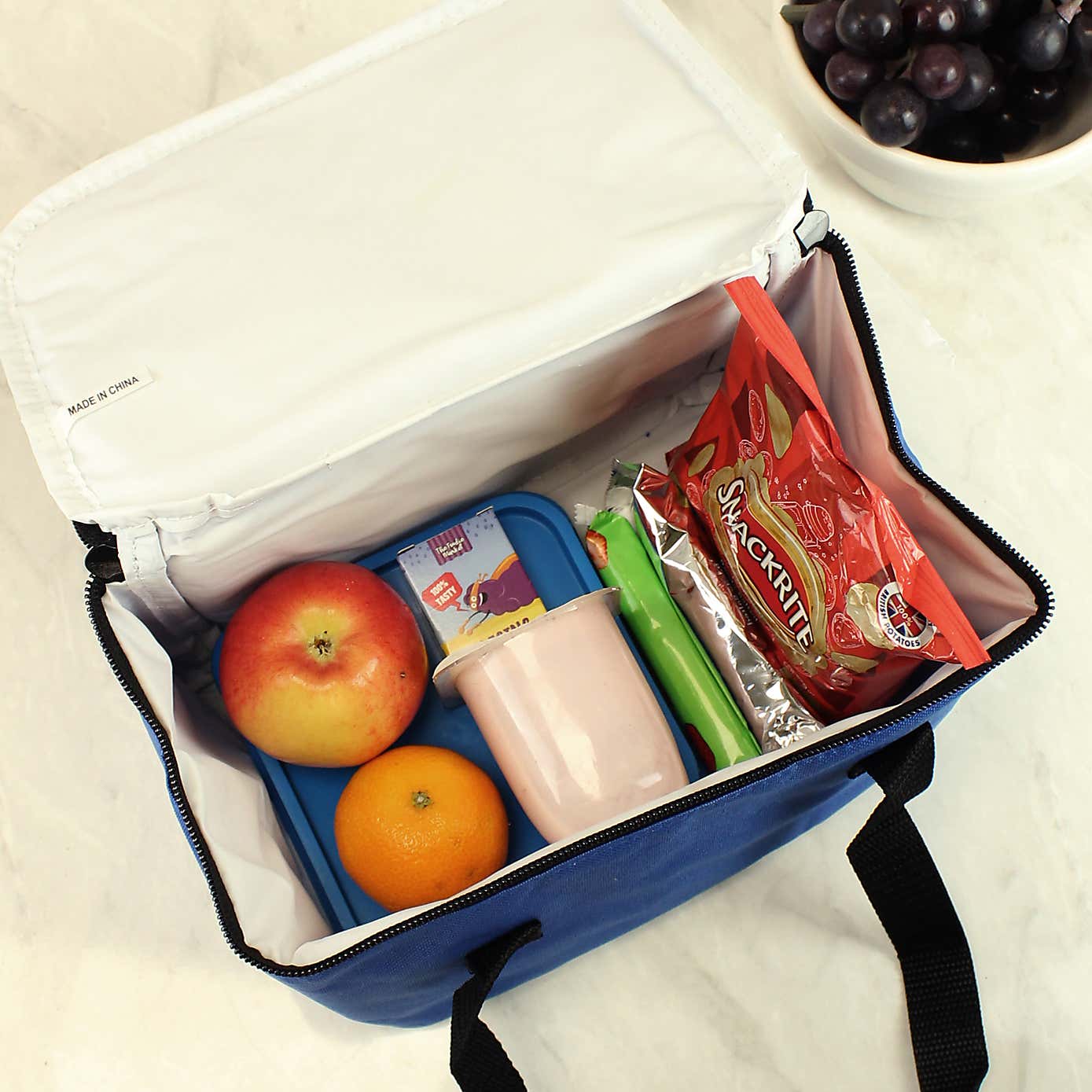 Personalised Blue Superhero Lunch Bag