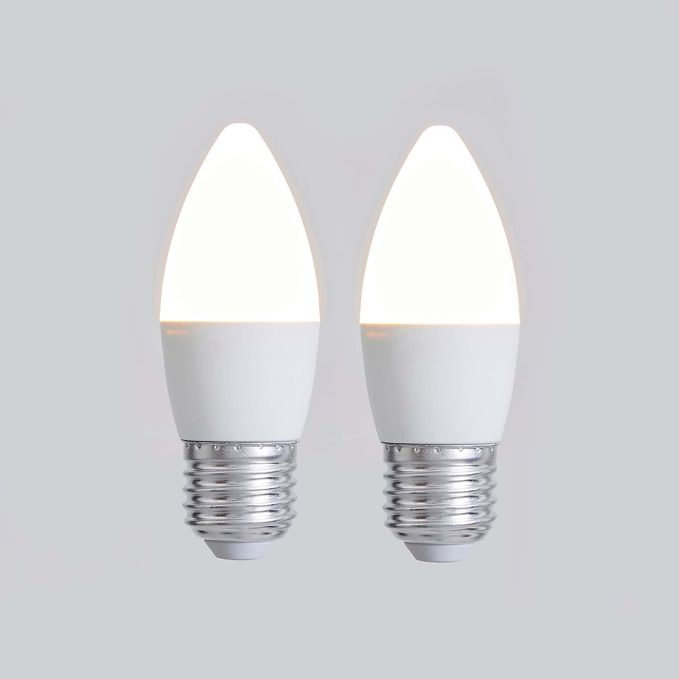 Status 5.5W Pearl ES Candle Bulb 2 Pack