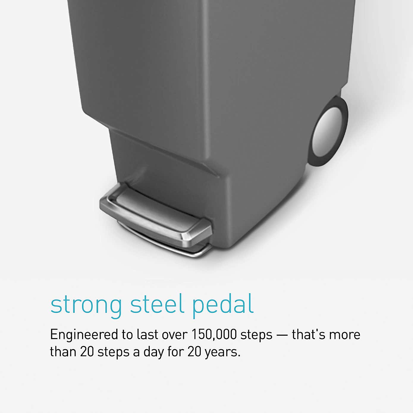 Simplehuman Slim Grey 40L Pedal Bin