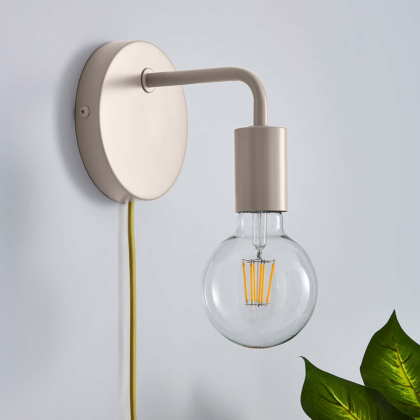 Grey Koppla Plug-in Wall Light