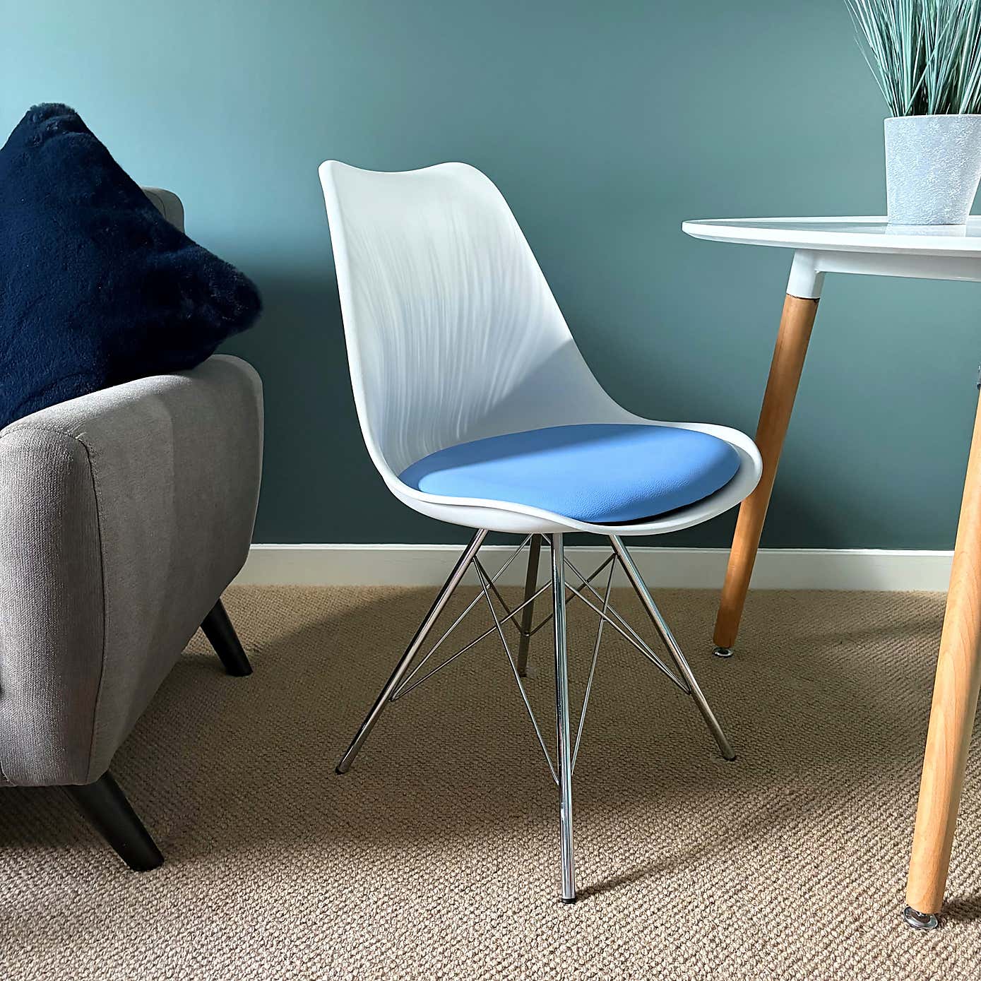 Fusion Living Soho White Plastic Dining Chair