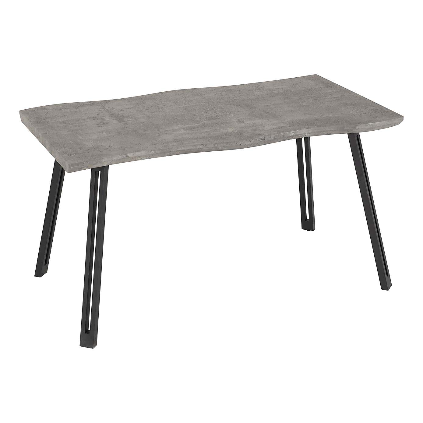 Quebec Wave Concrete Effect Dining Table