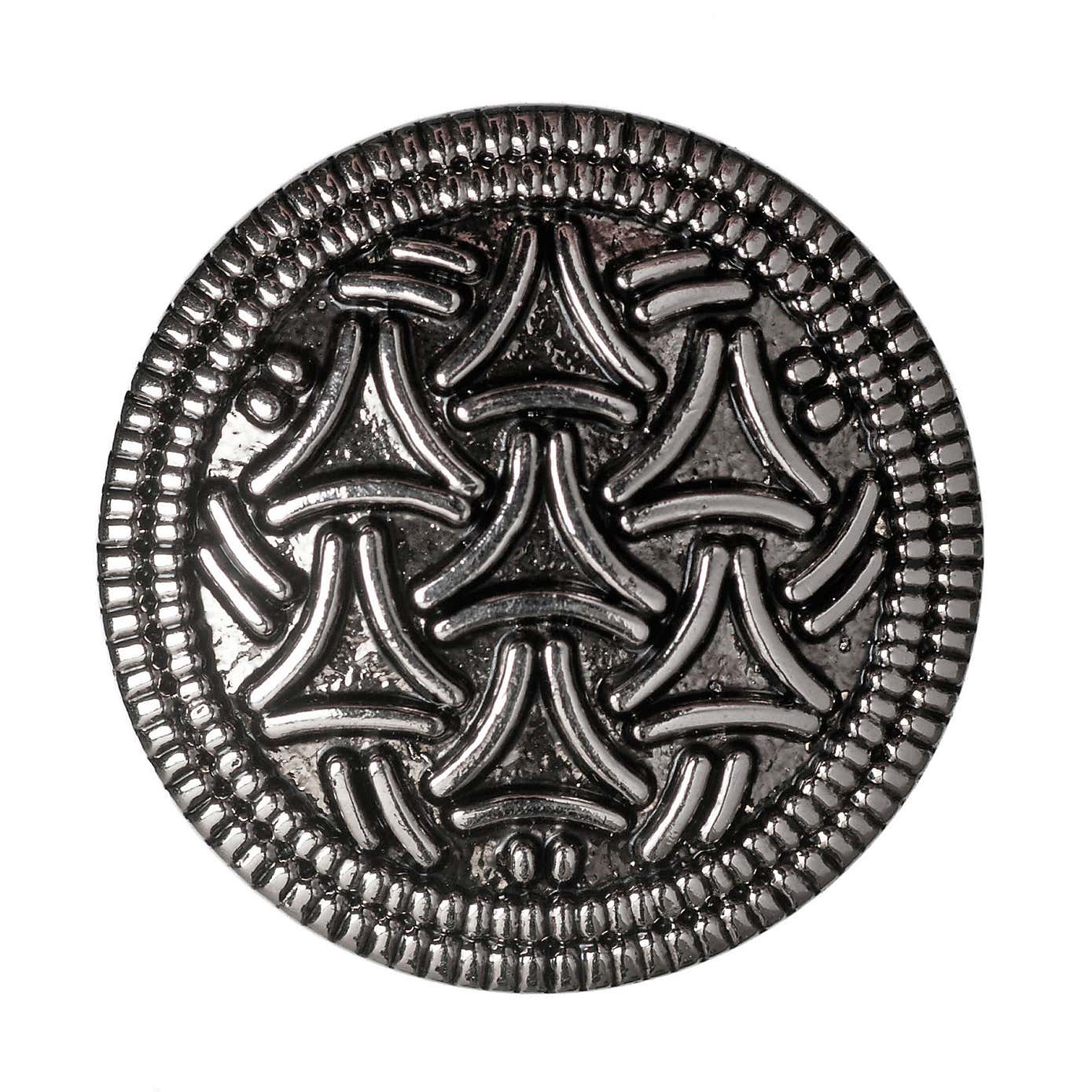 Round Crimped Edge Metal Buttons 17.5mm. Pack of 5