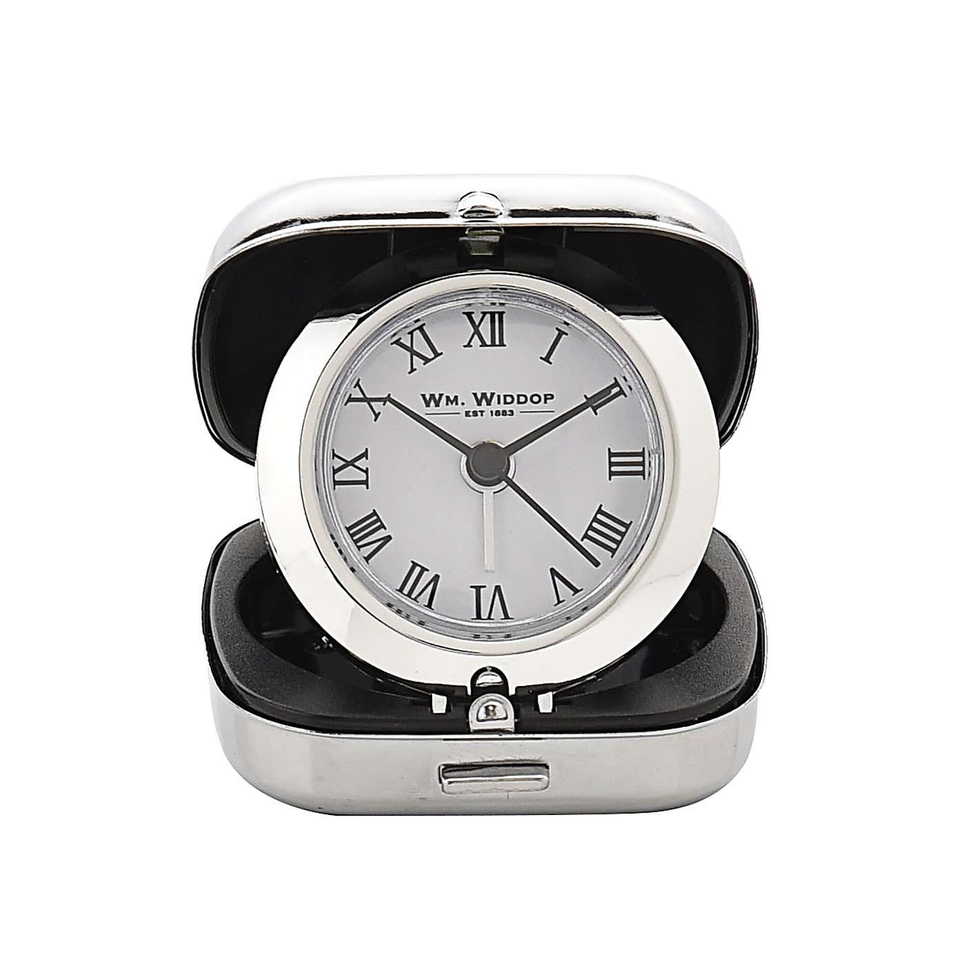 Widdop Silver Metal Cased Alarm Clock