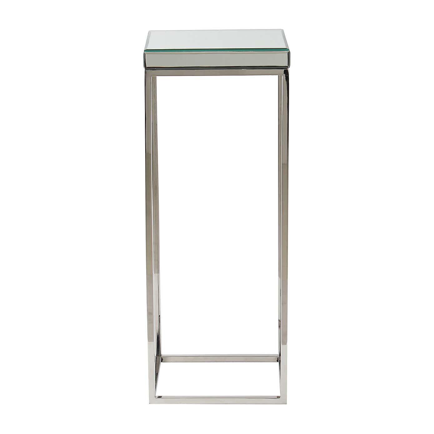 Elysee Square Side Table, Mirrored Glass