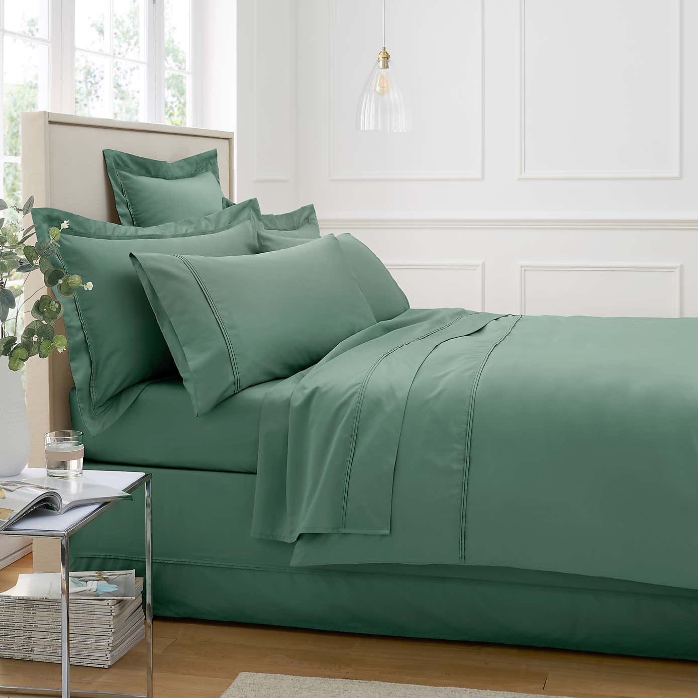 Dorma 500 Thread Count 100% Cotton Sateen Plain Flat Sheet